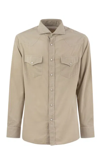 BRUNELLO CUCINELLI BRUNELLO CUCINELLI EASY FIT CORDUROY SHIRT