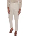 Brunello Cucinelli Easy Fit Linen & Wool-blend Pant In Multi