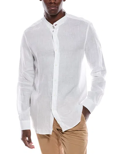 Brunello Cucinelli Easy Fit Linen Shirt In White
