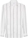 Brunello Cucinelli Cotton Easy Shirt In White