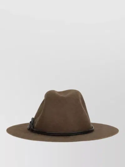 Brunello Cucinelli Eco Fabric Fedora In Transparent