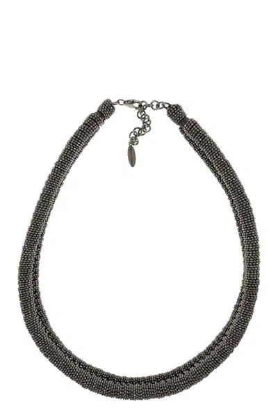 BRUNELLO CUCINELLI DELICATE AND SHIMMERING NECKLACE FOR WOMEN IN SS24 COLLECTION