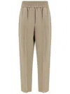 Brunello Cucinelli Linen-viscose Blend Trousers In Walnut