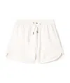 Brunello Cucinelli Elastic Drawcord Waist Shorts In White