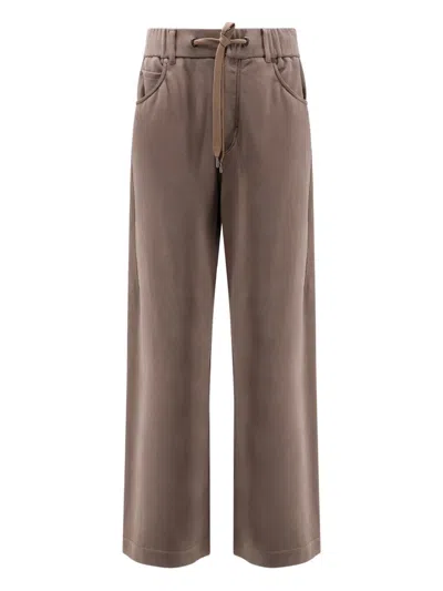 BRUNELLO CUCINELLI ELASTIC DRAWSTRING TROUSERS