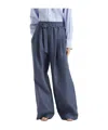 Brunello Cucinelli Elastic Strap Casual Pants In Blue