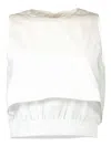 Brunello Cucinelli Elastic-trim Sleeveless Top In White