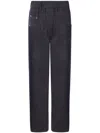 Brunello Cucinelli Straight Leg Trousers With Contrast Stitching In Blue