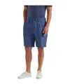 Brunello Cucinelli Elastic Waist Bermuda Shorts In Blue