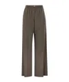 Brunello Cucinelli Elastic Waist Casual Pants In Brown