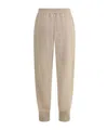 Brunello Cucinelli Ribbed Cuffs Cashmere Pants In Nude