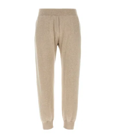 BRUNELLO CUCINELLI RIBBED ELASTIC-WAISTBAND TROUSERS