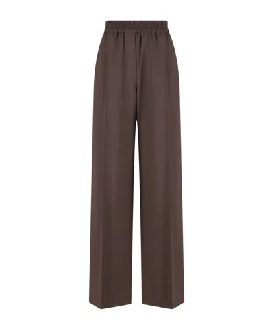 Brunello Cucinelli Elastic Waist Casual Pants In Brown