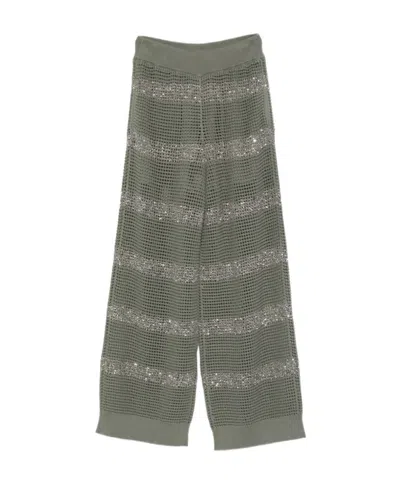 Brunello Cucinelli Elastic Waist Casual Pants In Gray