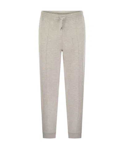 Brunello Cucinelli Elastic Waist Casual Pants In Nude