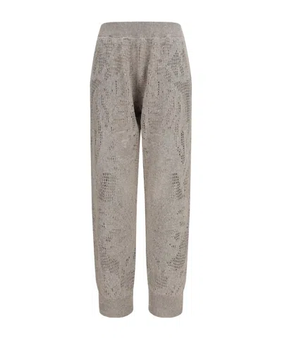 Brunello Cucinelli Elastic Waist Casual Pants In Pink