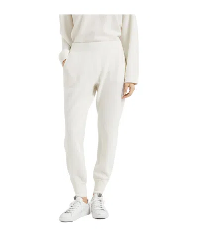 Brunello Cucinelli Elastic Waist Casual Pants In White