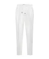 Brunello Cucinelli Leisure Fit Trousers With Drawstring In White