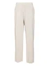 Brunello Cucinelli Vanise Sparkling Knitted Trousers In English Rib In Neutral