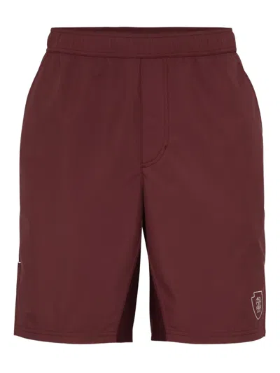 BRUNELLO CUCINELLI ELASTIC-WAIST PANELLED SHORTS