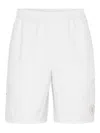 Brunello Cucinelli Elastic-waist Panelled Shorts In White