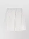 Brunello Cucinelli Elastic Waist Pleated Shorts With Back Pockets In White