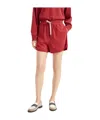 Brunello Cucinelli Red Shorts With Elastic Drawstring Waist In Cotton Man In Red