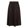 Brunello Cucinelli Elastic-waistband Midi Skirt In Black
