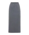 Brunello Cucinelli Women's Stretch Cotton Lightweight Midi Skirt In Gray
