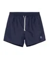Brunello Cucinelli Elastic Waist Swimming Trunks In Black