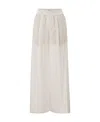 Brunello Cucinelli Women's Loose Fit Cotton Trousers In White