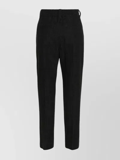 Brunello Cucinelli Elastic Waistband Jeans With Pockets And Loops In Black