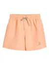 Brunello Cucinelli Elasticated-drawstring Swim Shorts In Orange