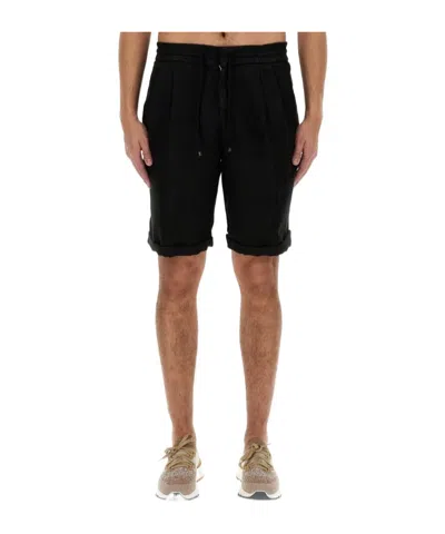 Brunello Cucinelli Elasticated Knee High Shorts In Black