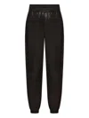 Brunello Cucinelli Elasticated Leather Tapered Trousers In Black