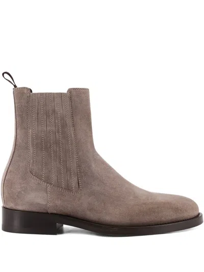 BRUNELLO CUCINELLI ELASTICATED SIDE SUEDE BOOTS