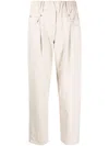 Brunello Cucinelli Cotton Trousers In Neutrals