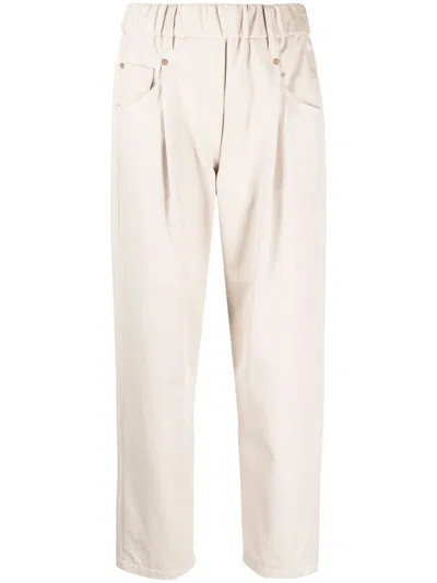 BRUNELLO CUCINELLI ELASTICATED STRAIGHT-LEG TROUSERS