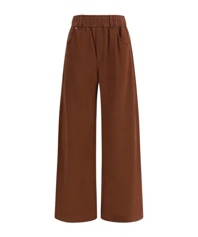 Brunello Cucinelli Elasticated Sweatpants In Neutral