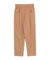 Brunello Cucinelli Lightweight Poplin Five-pocket Track Trousers With Monili Clothing In Brown