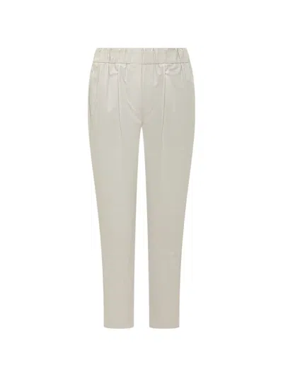 Brunello Cucinelli Elasticated Trousers In Neutral