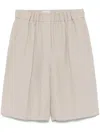 Brunello Cucinelli Elasticated-waist Shorts In Brown