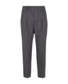 Brunello Cucinelli Elasticated-waist Tailored Trousers In Grey