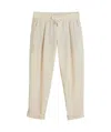 Brunello Cucinelli Elasticated-waist Tapered Trousers In Nude