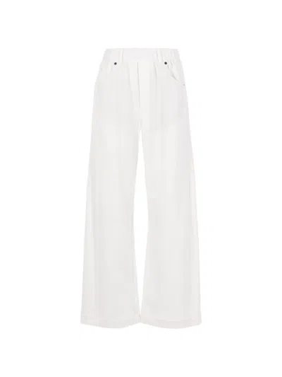 Brunello Cucinelli Elasticated-waist Track Pants In White