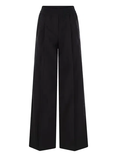 Brunello Cucinelli Elasticated-waist Trousers In Black