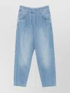 Brunello Cucinelli Elasticated Waistband Denim Trousers With Rivet Detailing