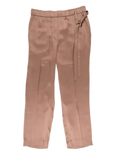 Brunello Cucinelli Elasticated-waistband Trousers In Neutral