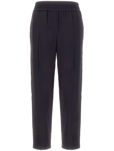 BRUNELLO CUCINELLI ELASTICATED-WAISTBAND TROUSERS
