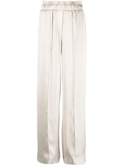 Brunello Cucinelli Straight-leg Cut Trousers In Beige